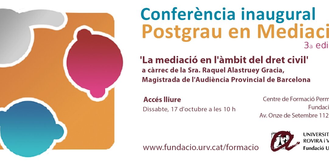 Inauguració Màster en Mediació