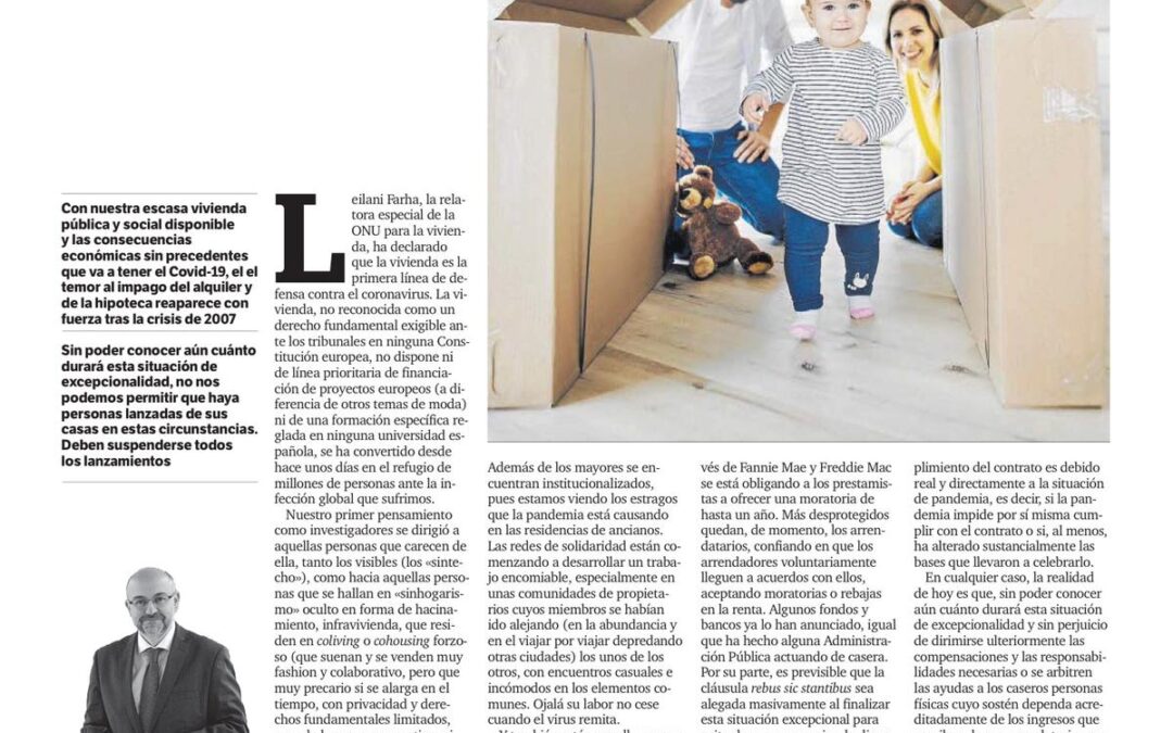 La vivienda, el refugio contra el coronavirus