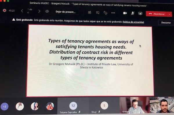 Seminario Dr. Grzegorz Matusik –  Contratos de alquiler