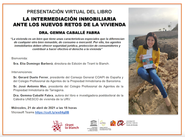 Presentation of the book: “La intermediación inmobiliaria ante los nuevos retos de la vivienda”