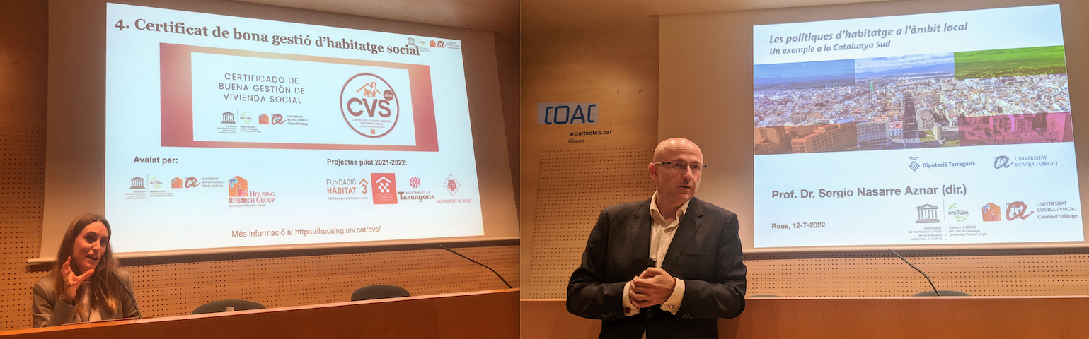 Conference on housing in Girona