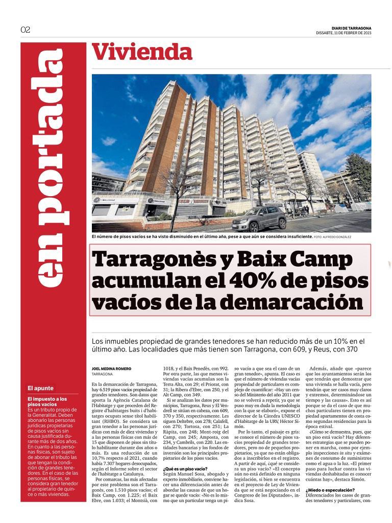 Newspaper Diari de Tarragona