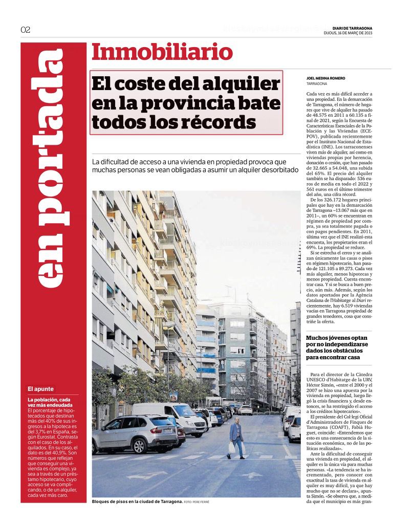 Newspaper Diari de Tarragona