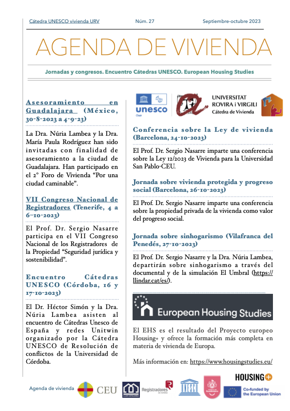 Agenda of the Chair