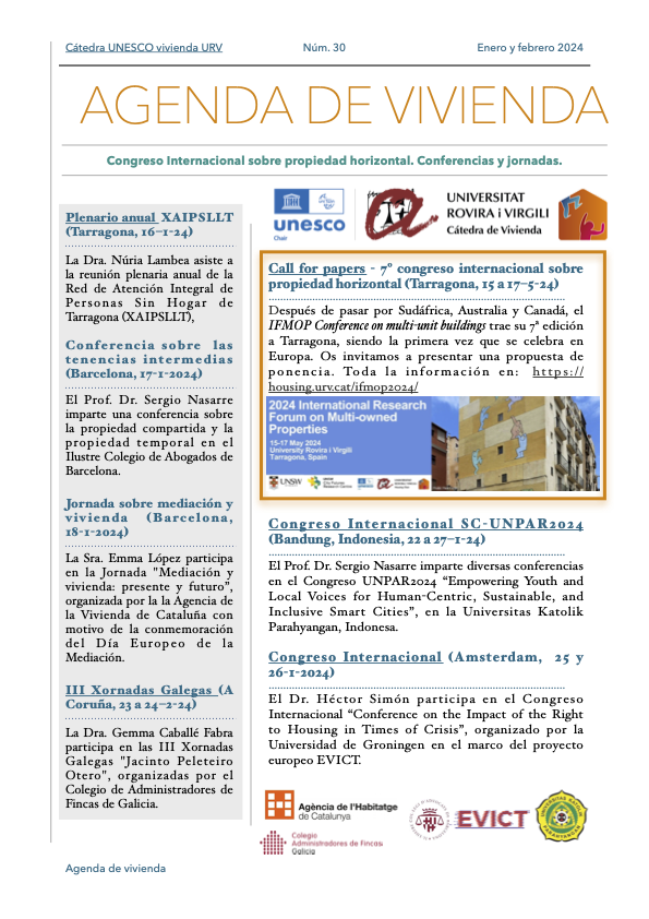 Agenda of the Chair