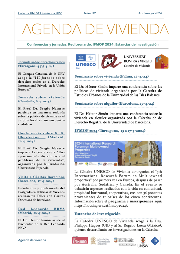 Agenda of the Chair