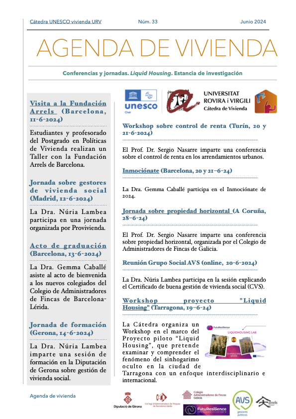Agenda of the Chair