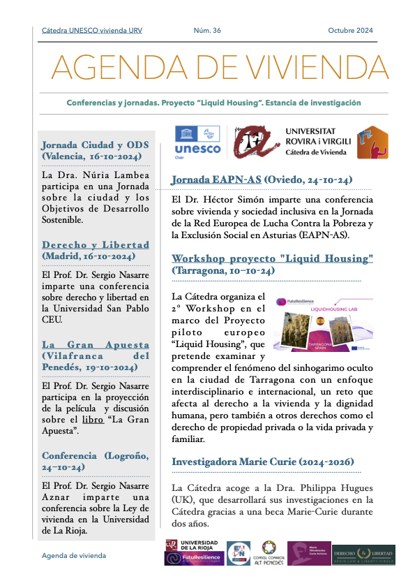 Agenda of the Chair