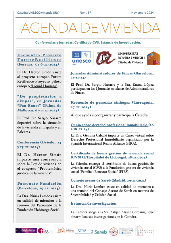 Agenda of the Chair