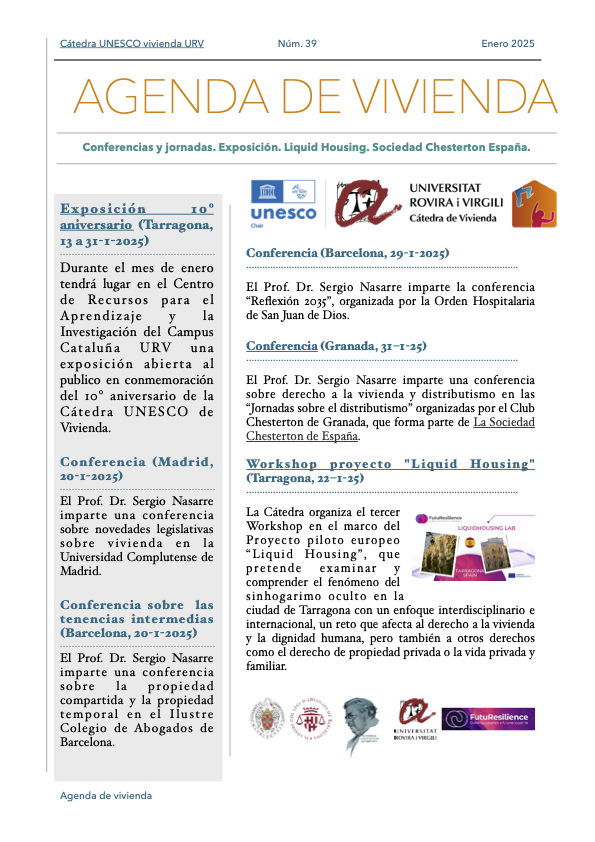 Agenda of the Chair