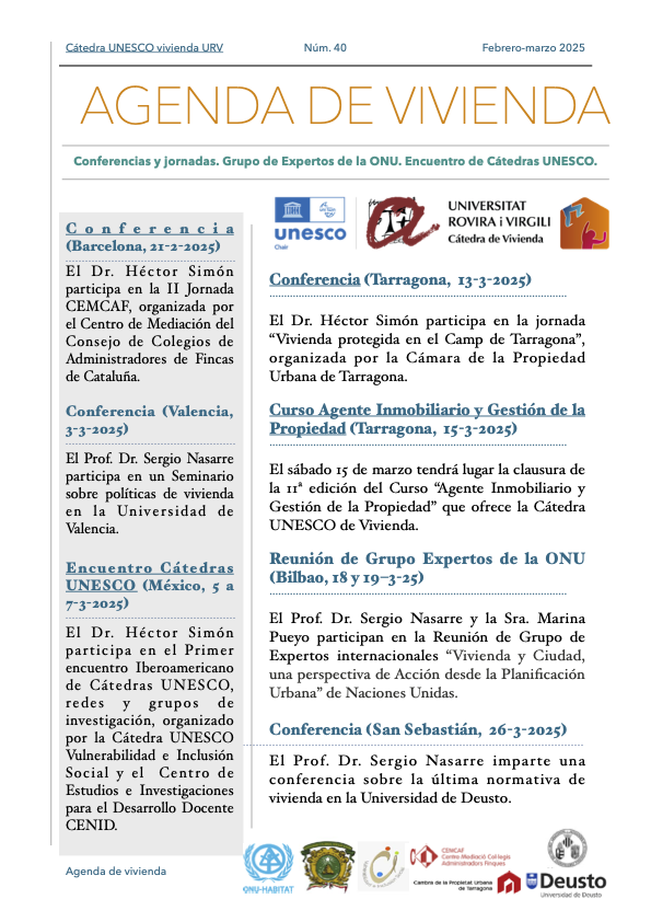 Agenda of the Chair