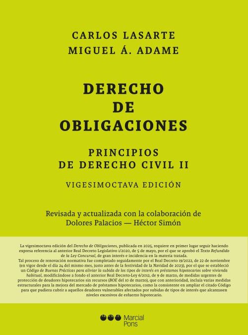 Review and update of the work «Principios de Derecho Civil»