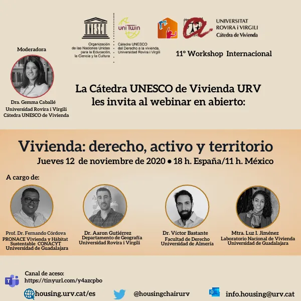 Webinar: “Habitatge: dret, actiu i territori”